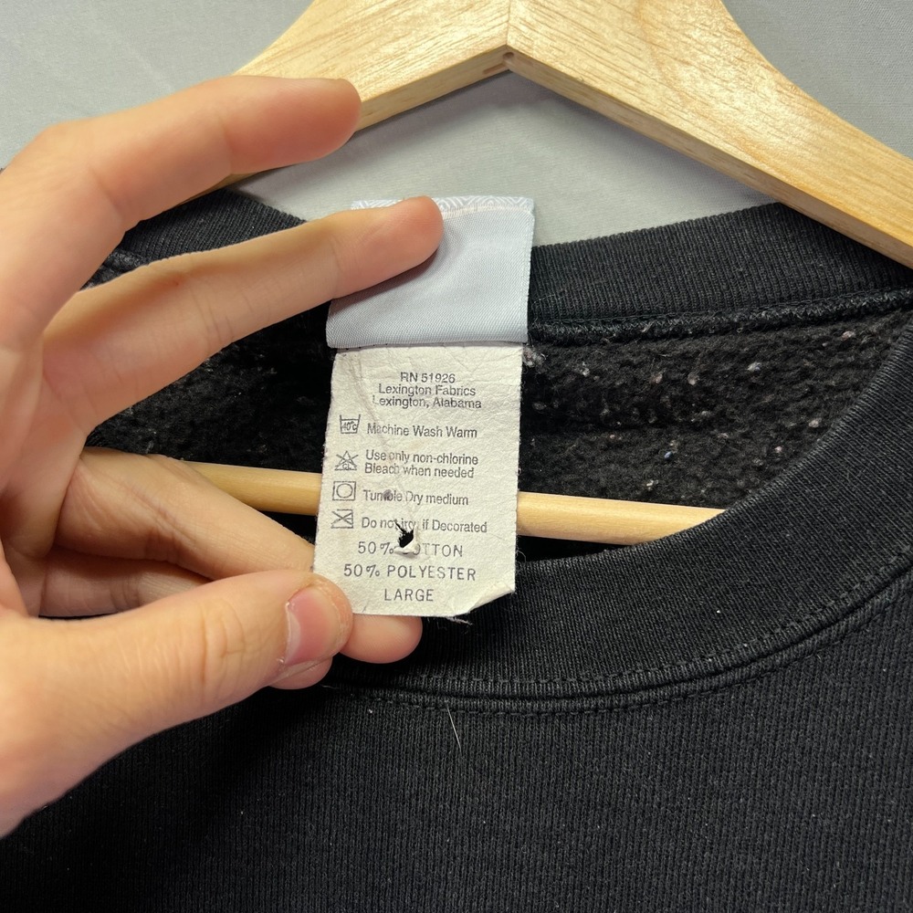 Vintage Planet Hollywood Crewneck Sweatshirt Mens Large Black Fleece Chicago 90s - Picture 6 of 8